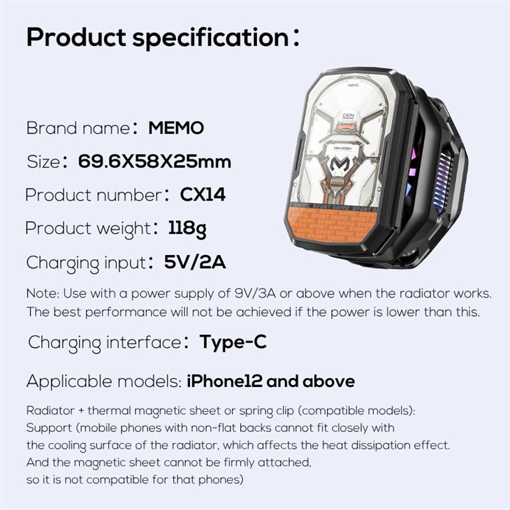 2000mAh Battery Frozen Mobile Phone Cooler For Mobile Game price