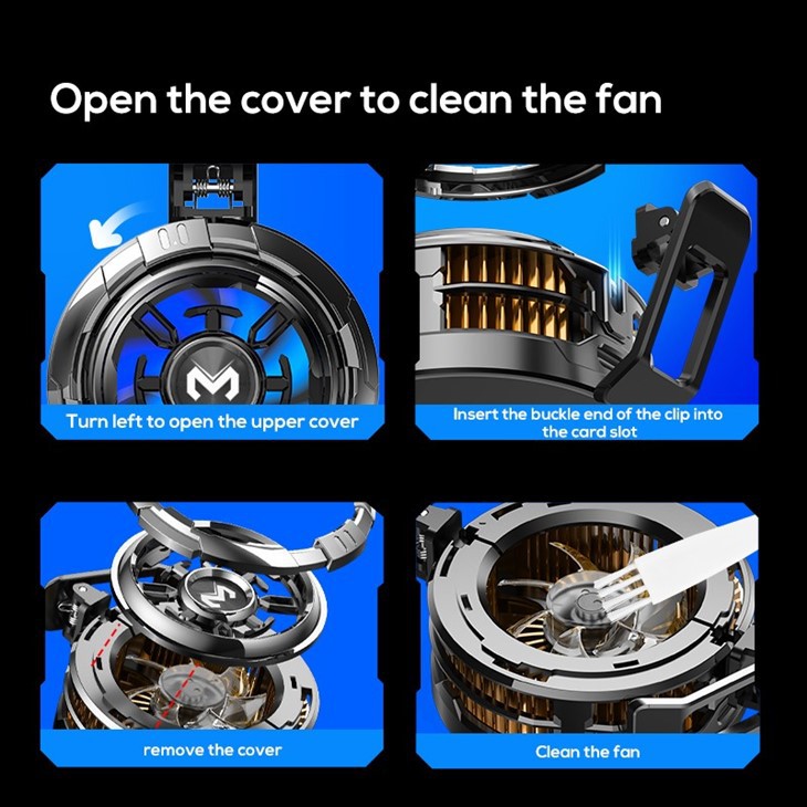 MEMO CX08 RGB Light Back Clip Magnetic Phone Cooler For Gaming high quality